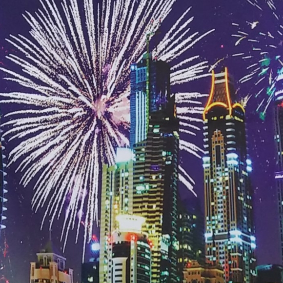 Fireworks in the City Tapestry NEW - Picture 2 of 5